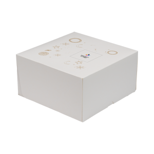 Scatole porta torta Francesi bianco naturale Natale- Printcentral - - -