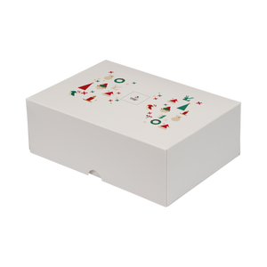 Scatole porta paste Francesi bianco naturale Natale- Printcentral - - -