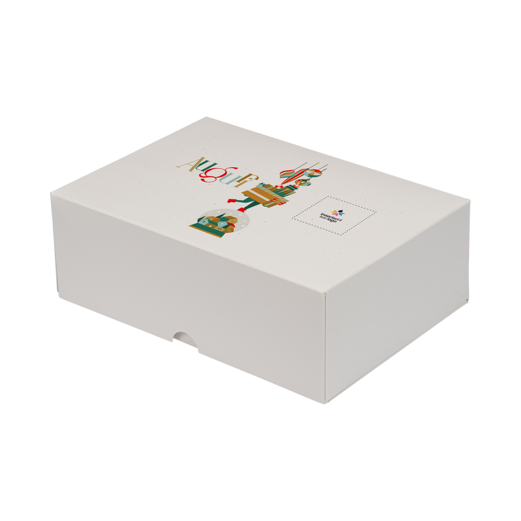 Scatole porta paste Francesi bianco naturale Natale- Printcentral - - -