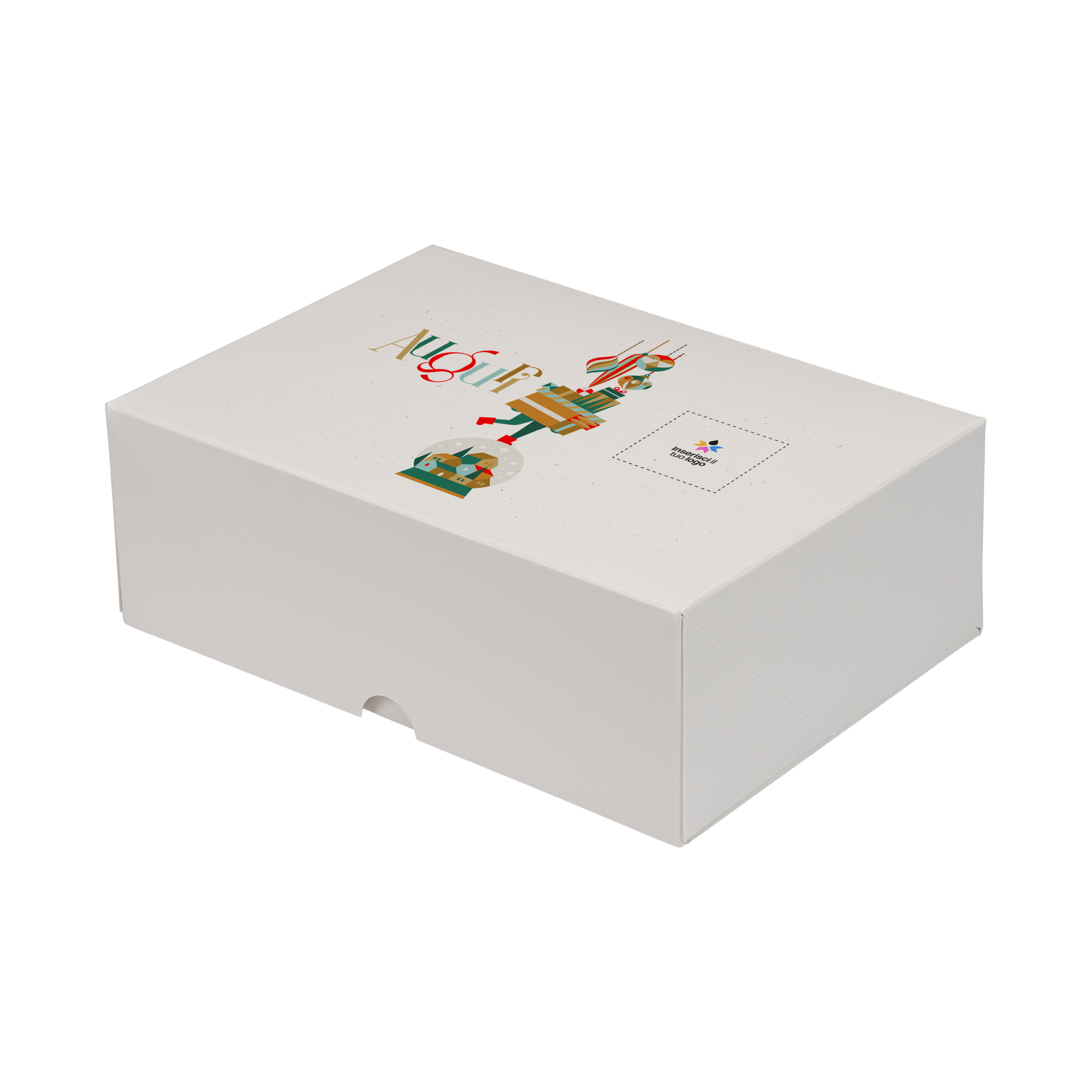 Scatole porta paste Francesi bianco naturale Natale- Printcentral - - -