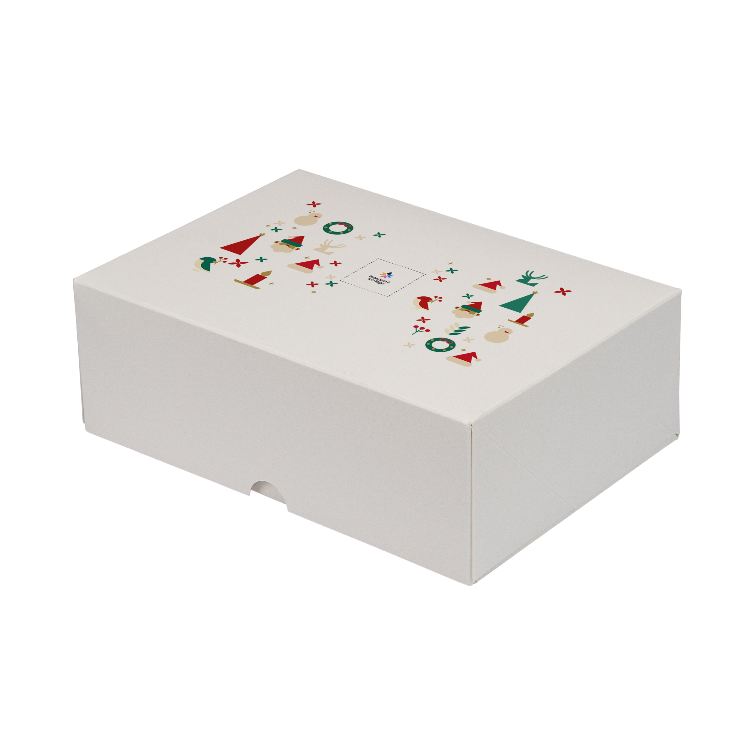 Scatole porta paste Francesi bianco naturale Natale- Printcentral - - -