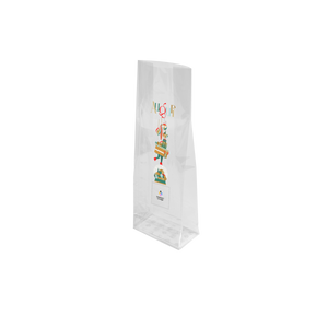 Sacchetti in polipropilene fondo quadro trasparenti Natale- Printcentral - - -
