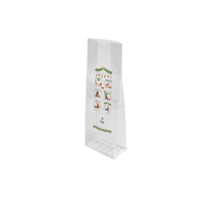 Sacchetti in polipropilene fondo quadro trasparenti Natale- Printcentral - - -