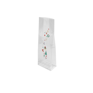Sacchetti in polipropilene fondo quadro trasparenti Natale- Printcentral - - -