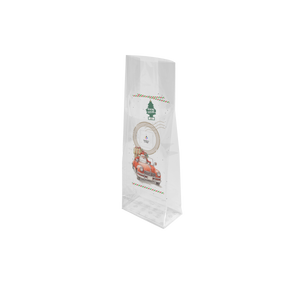 Sacchetti in polipropilene fondo quadro trasparenti Natale- Printcentral - - -