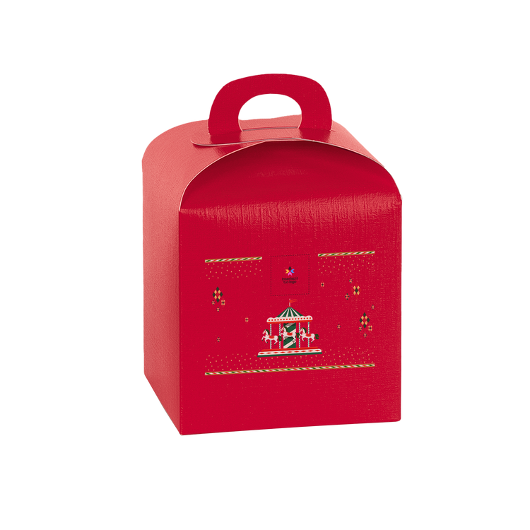 Scatole porta panettone fibra rosso- Printcentral - - -