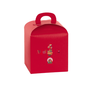 Scatole porta panettone fibra rosso- Printcentral - - -