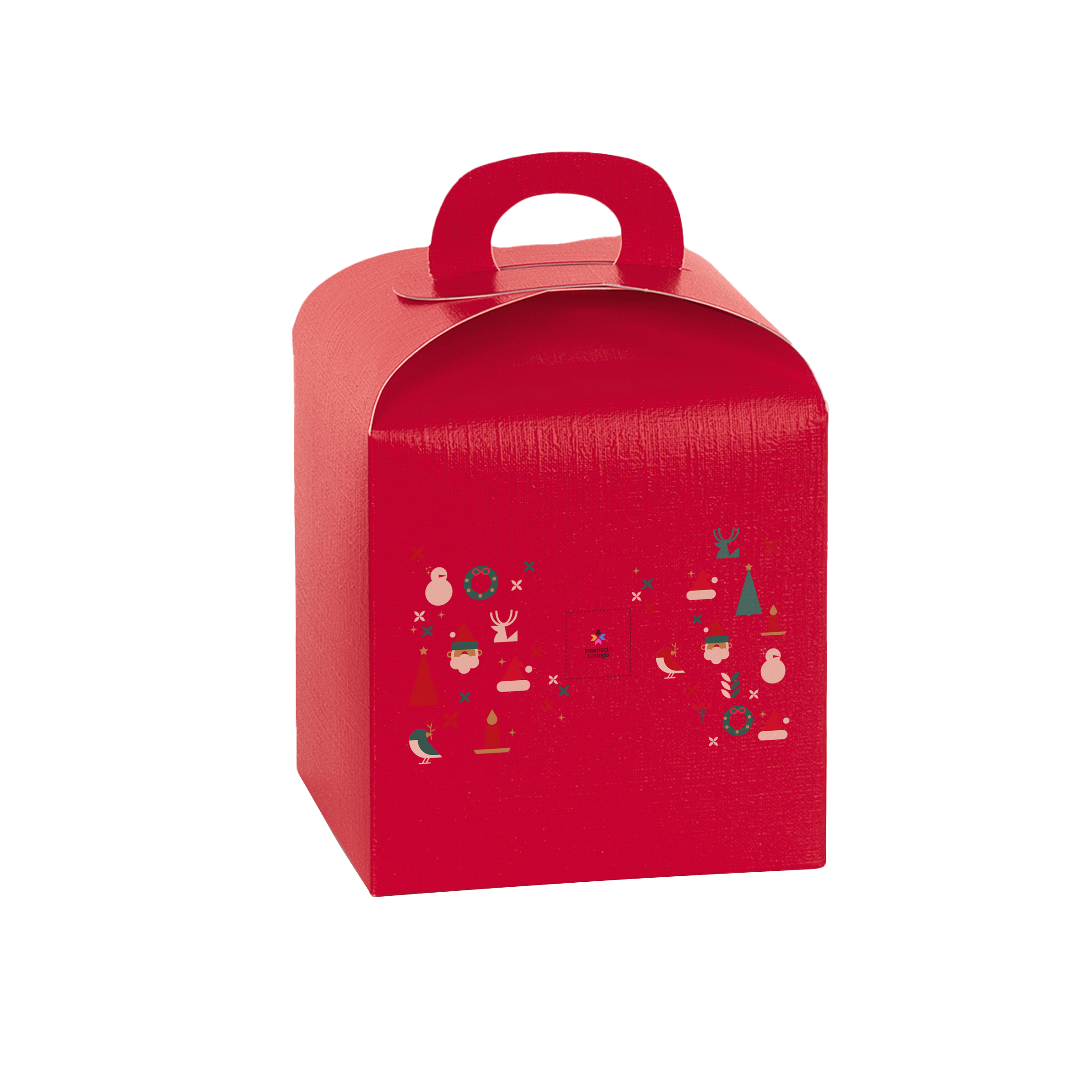 Scatole porta panettone fibra rosso- Printcentral - - -