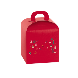 Scatole porta panettone fibra rosso- Printcentral - - -