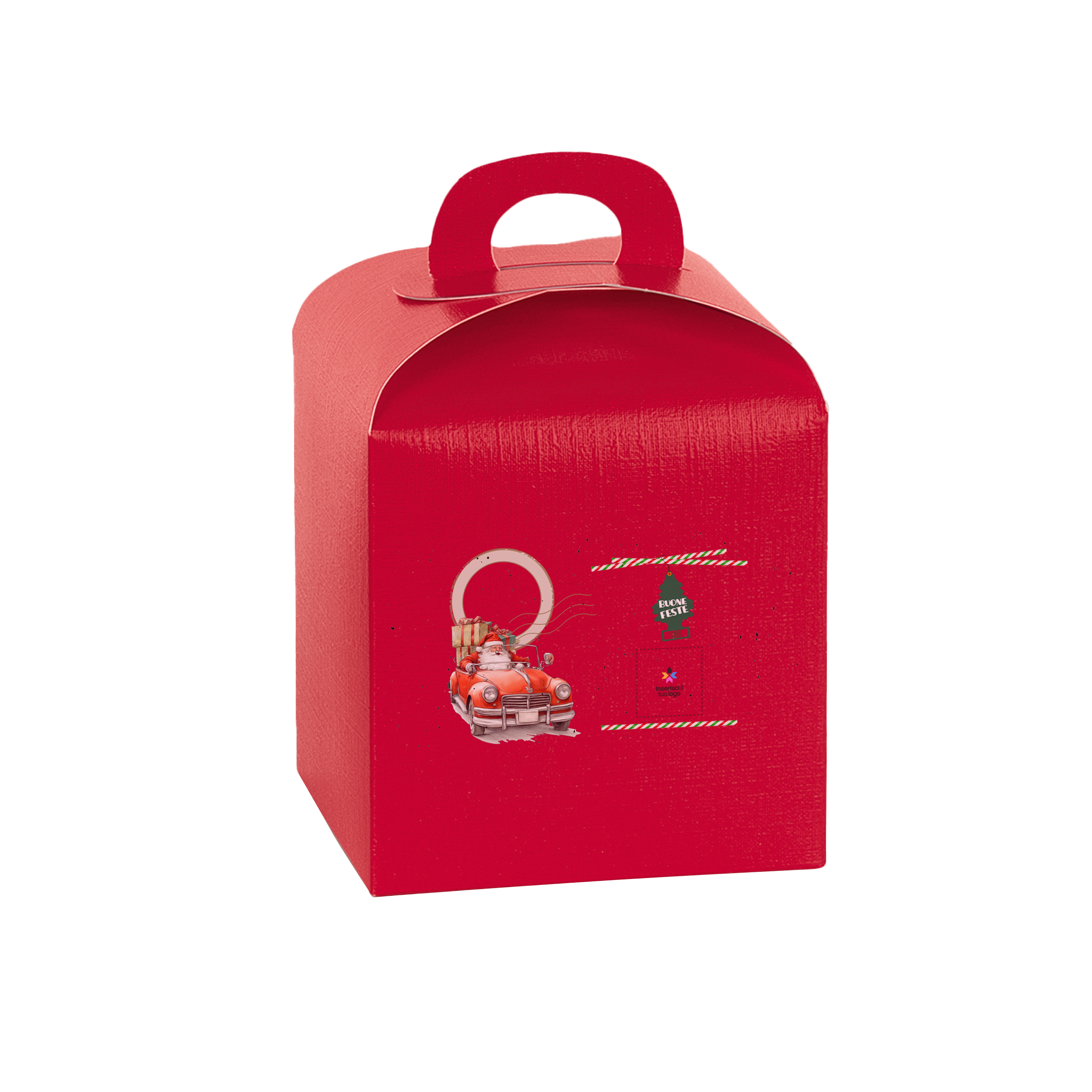 Scatole porta panettone fibra rosso- Printcentral - - -