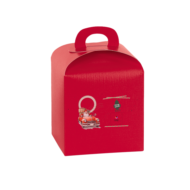 Scatole porta panettone fibra rosso- Printcentral - - -