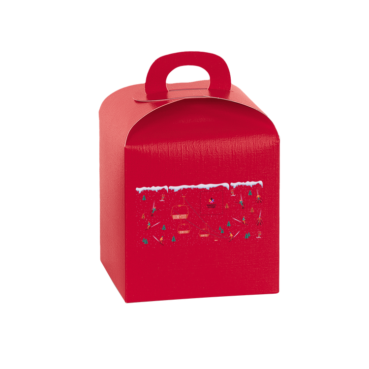 Scatole porta panettone fibra rosso- Printcentral - - -