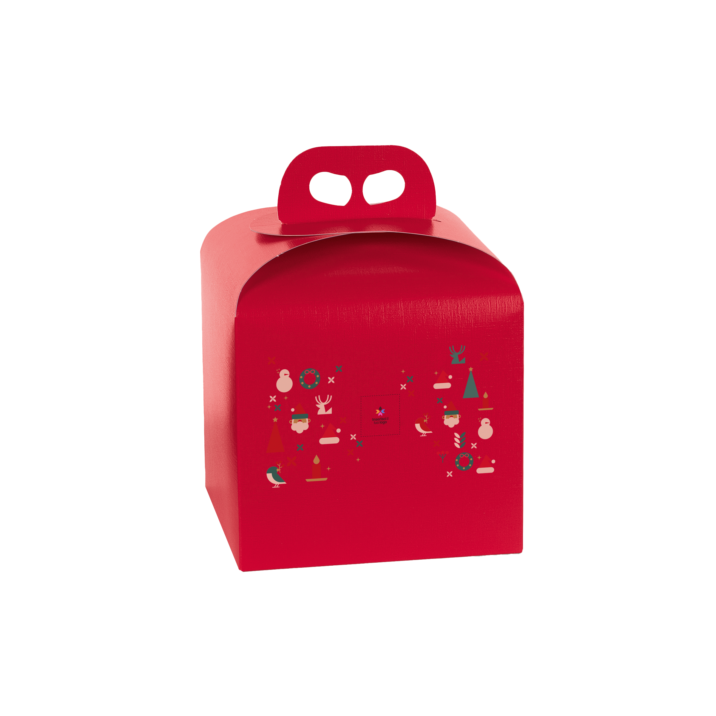 Scatole porta panettone fibra rosso- Printcentral - - -