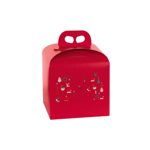 Scatole porta panettone fibra rosso- Printcentral - - -