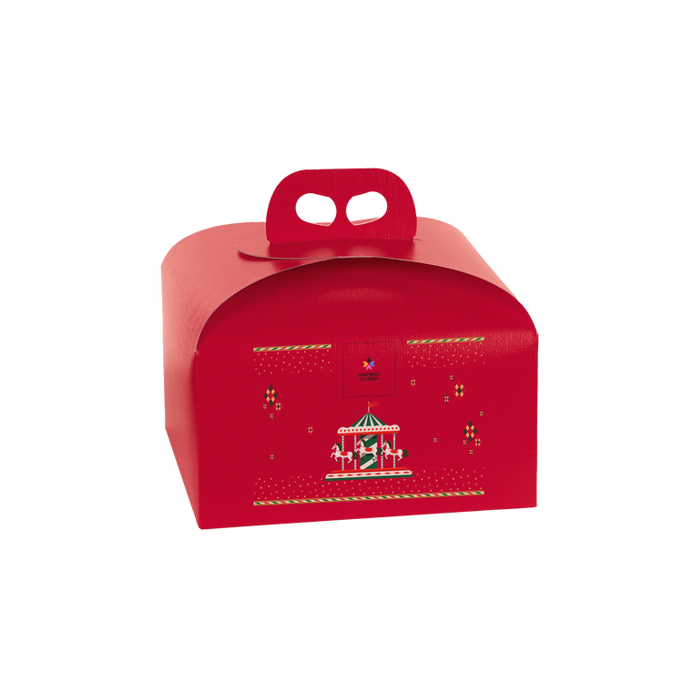 Scatole porta panettone fibra rosso- Printcentral - - -