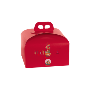 Scatole porta panettone fibra rosso- Printcentral - - -