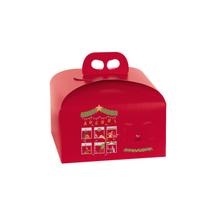 Scatole porta panettone fibra rosso- Printcentral - - -