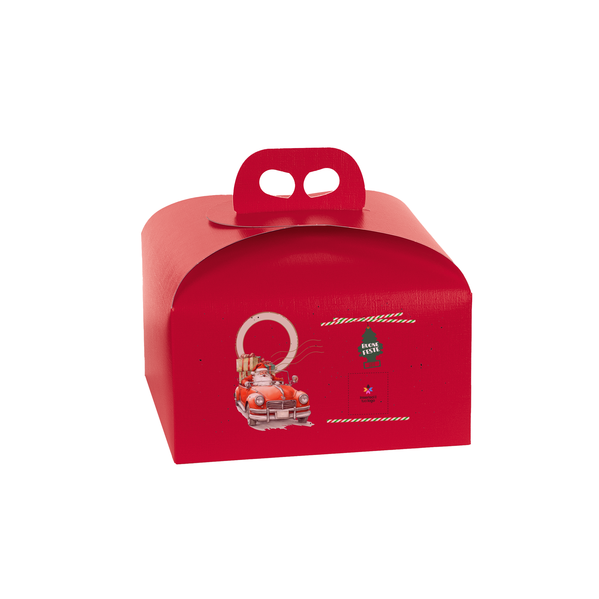 Scatole porta panettone fibra rosso- Printcentral - - -