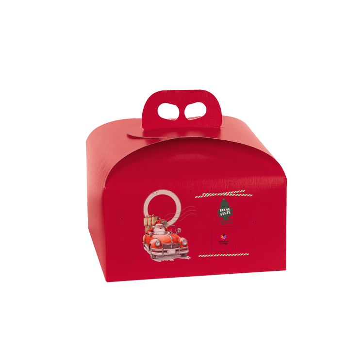 Scatole porta panettone fibra rosso- Printcentral - - -