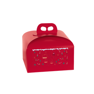 Scatole porta panettone fibra rosso- Printcentral - - -