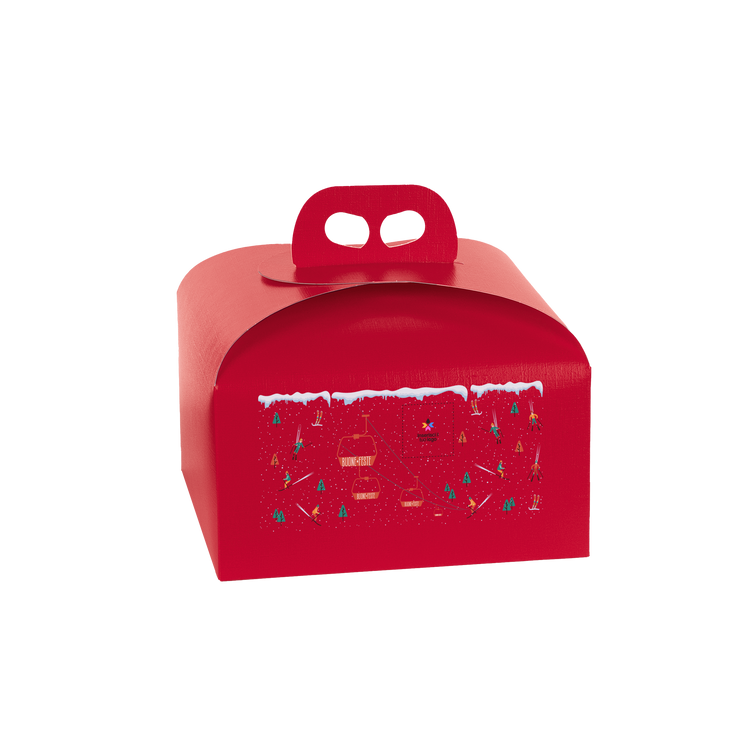 Scatole porta panettone fibra rosso- Printcentral - - -