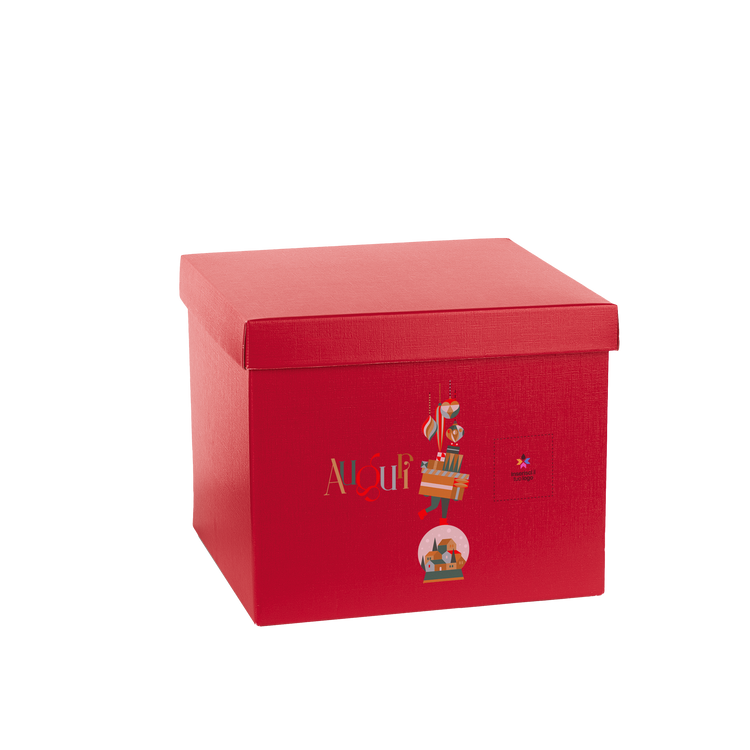 Scatole per confezioni fondo + coperchio fibra rosso- Printcentral - - -