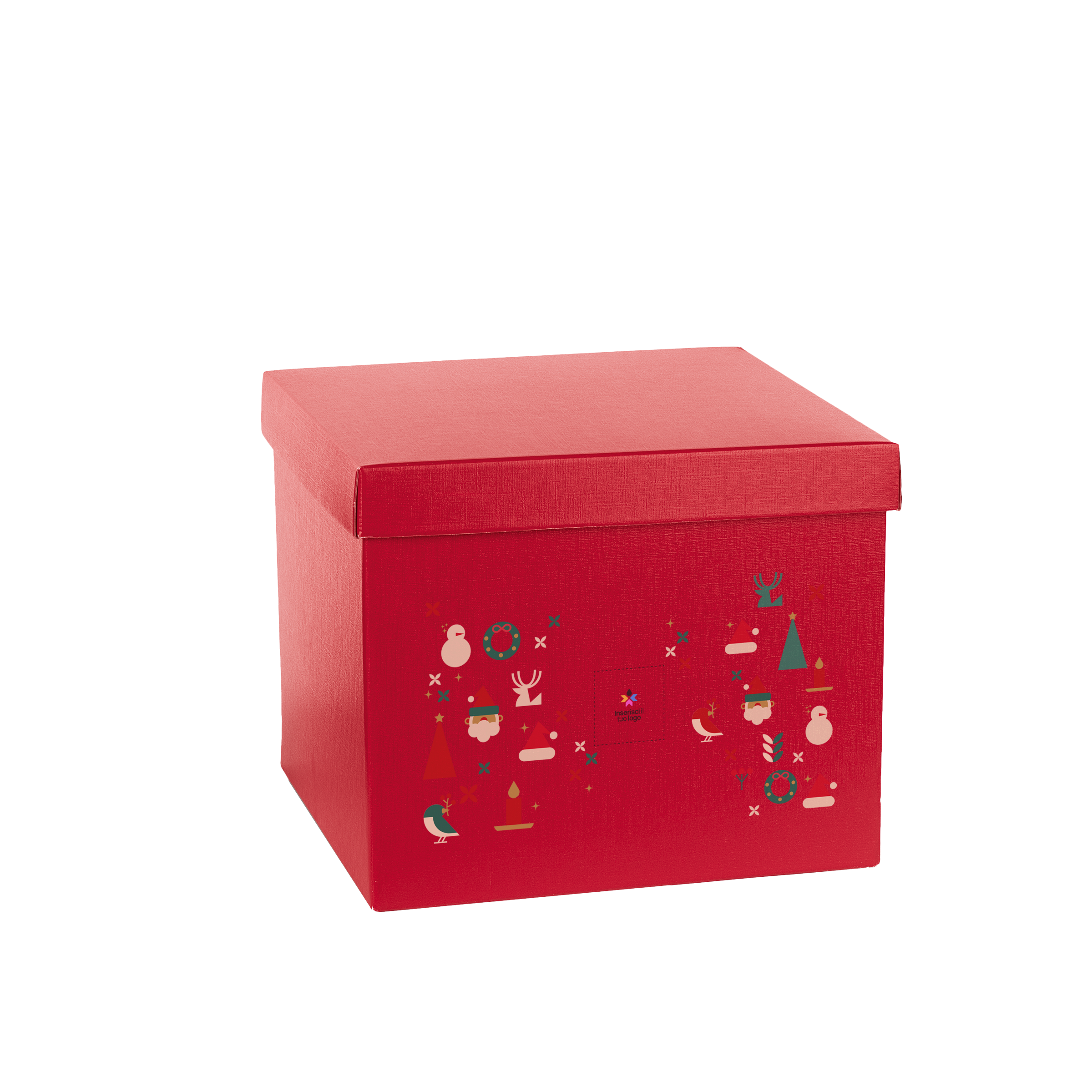 Scatole per confezioni fondo + coperchio fibra rosso- Printcentral - - -