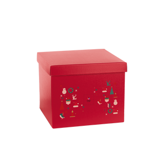 Scatole per confezioni fondo + coperchio fibra rosso- Printcentral - - -