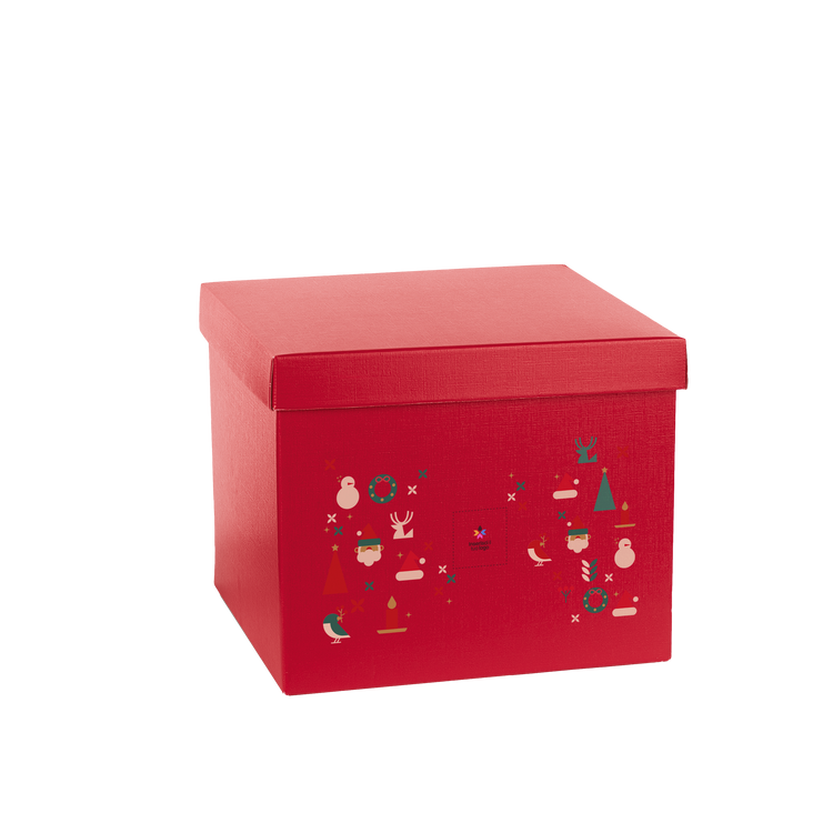 Scatole per confezioni fondo + coperchio fibra rosso- Printcentral - - -
