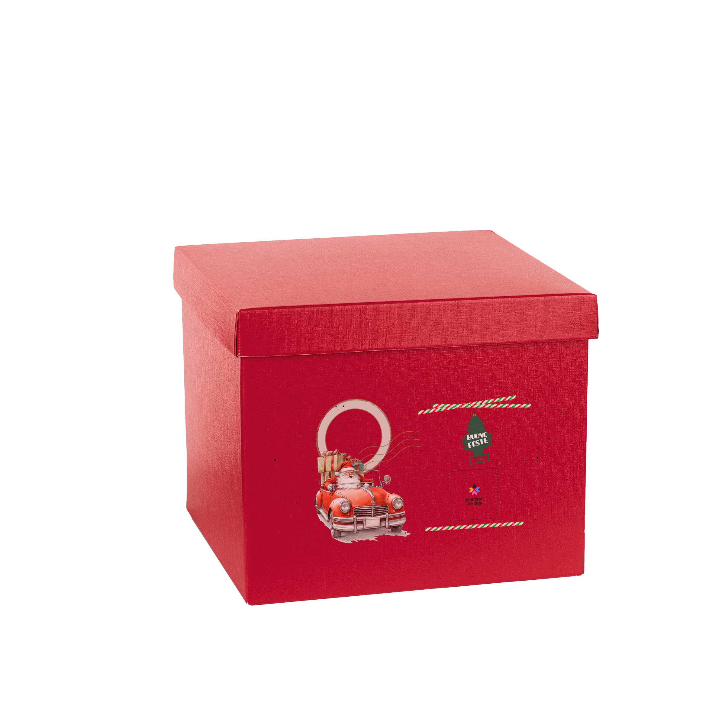 Scatole per confezioni fondo + coperchio fibra rosso- Printcentral - - -