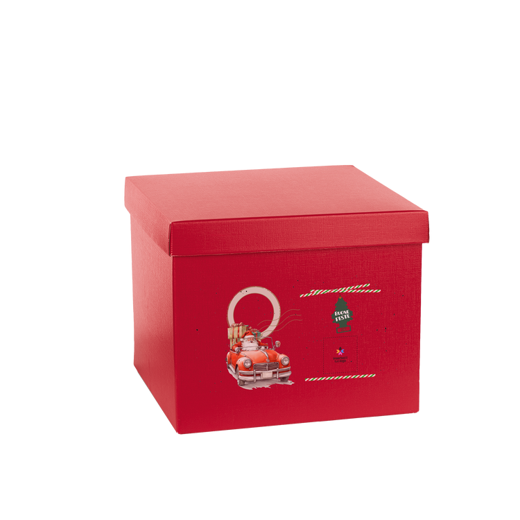 Scatole per confezioni fondo + coperchio fibra rosso- Printcentral - - -