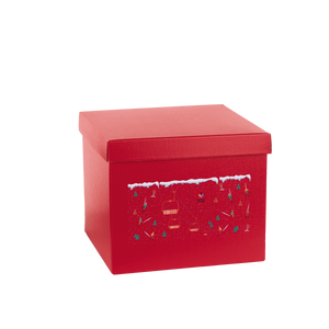 Scatole per confezioni fondo + coperchio fibra rosso- Printcentral - - -