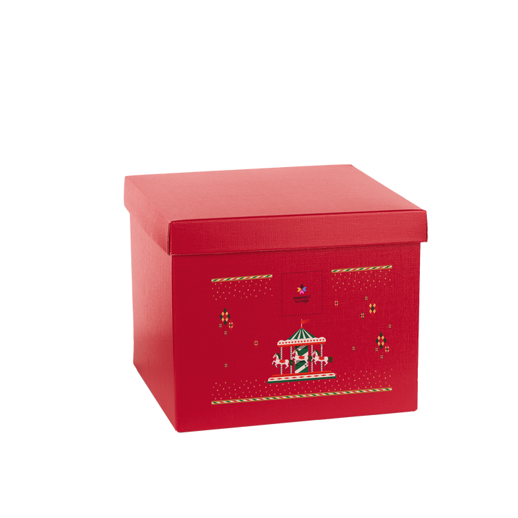 Scatole per confezioni fondo + coperchio fibra rosso- Printcentral - - -