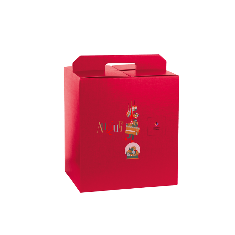 Scatole porta panettone + bottiglie fibra rosso- Printcentral - - -