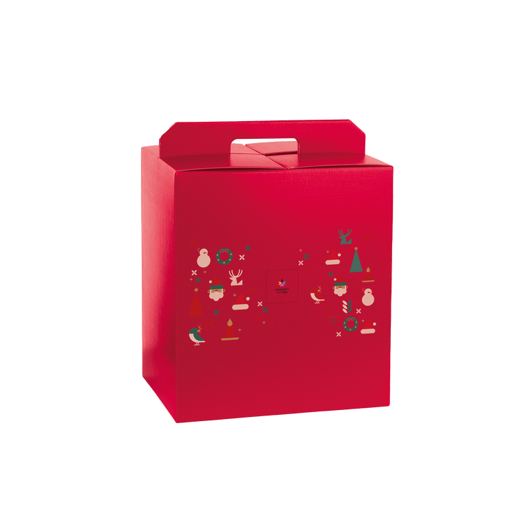 Scatole porta panettone + bottiglie fibra rosso- Printcentral - - -