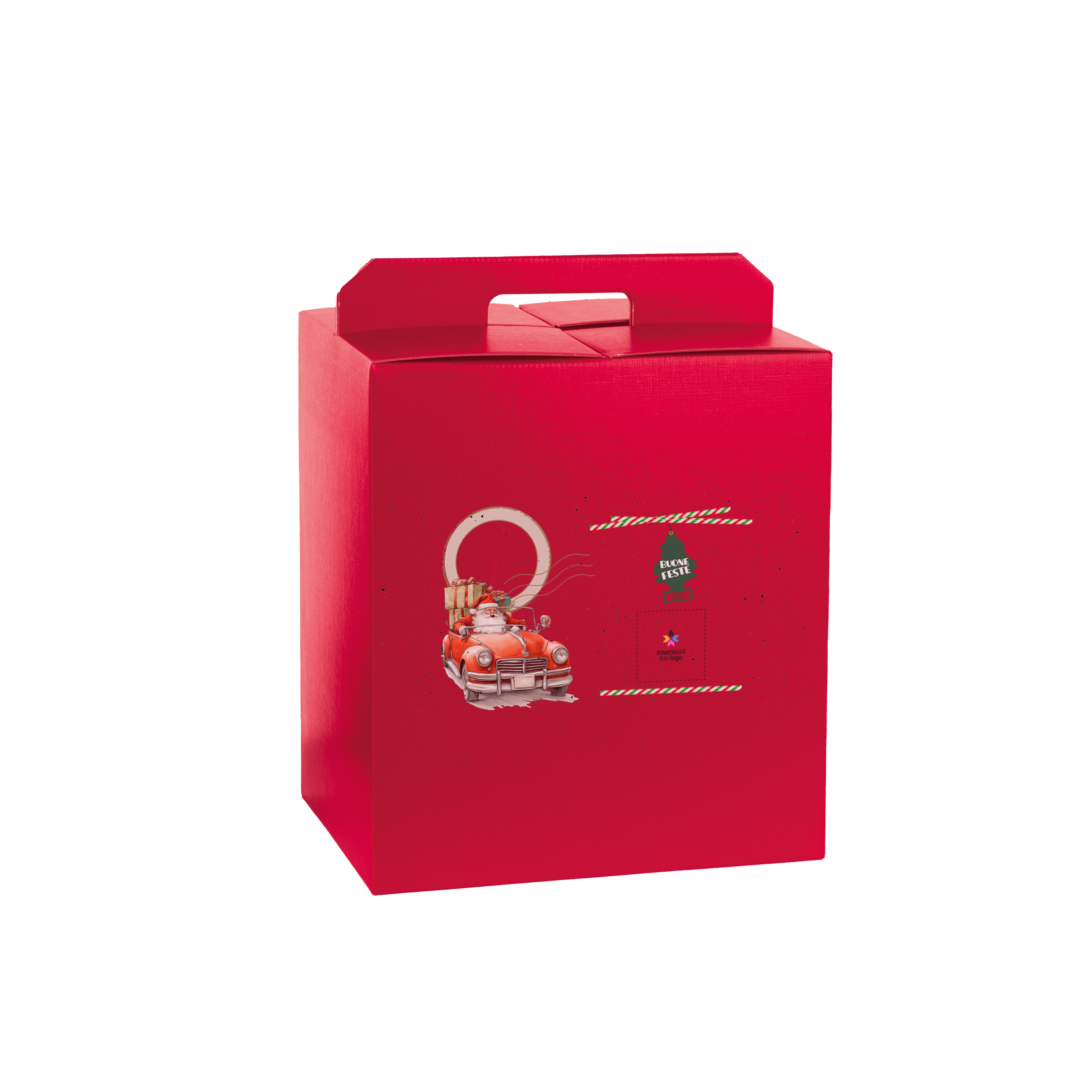 Scatole porta panettone + bottiglie fibra rosso- Printcentral - - -