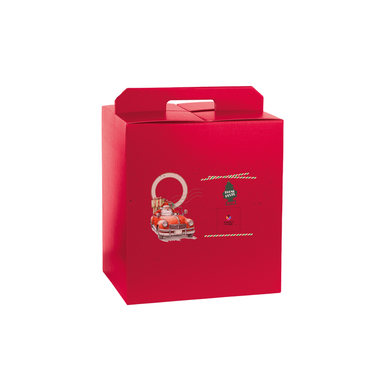 Scatole porta panettone + bottiglie fibra rosso- Printcentral - - -