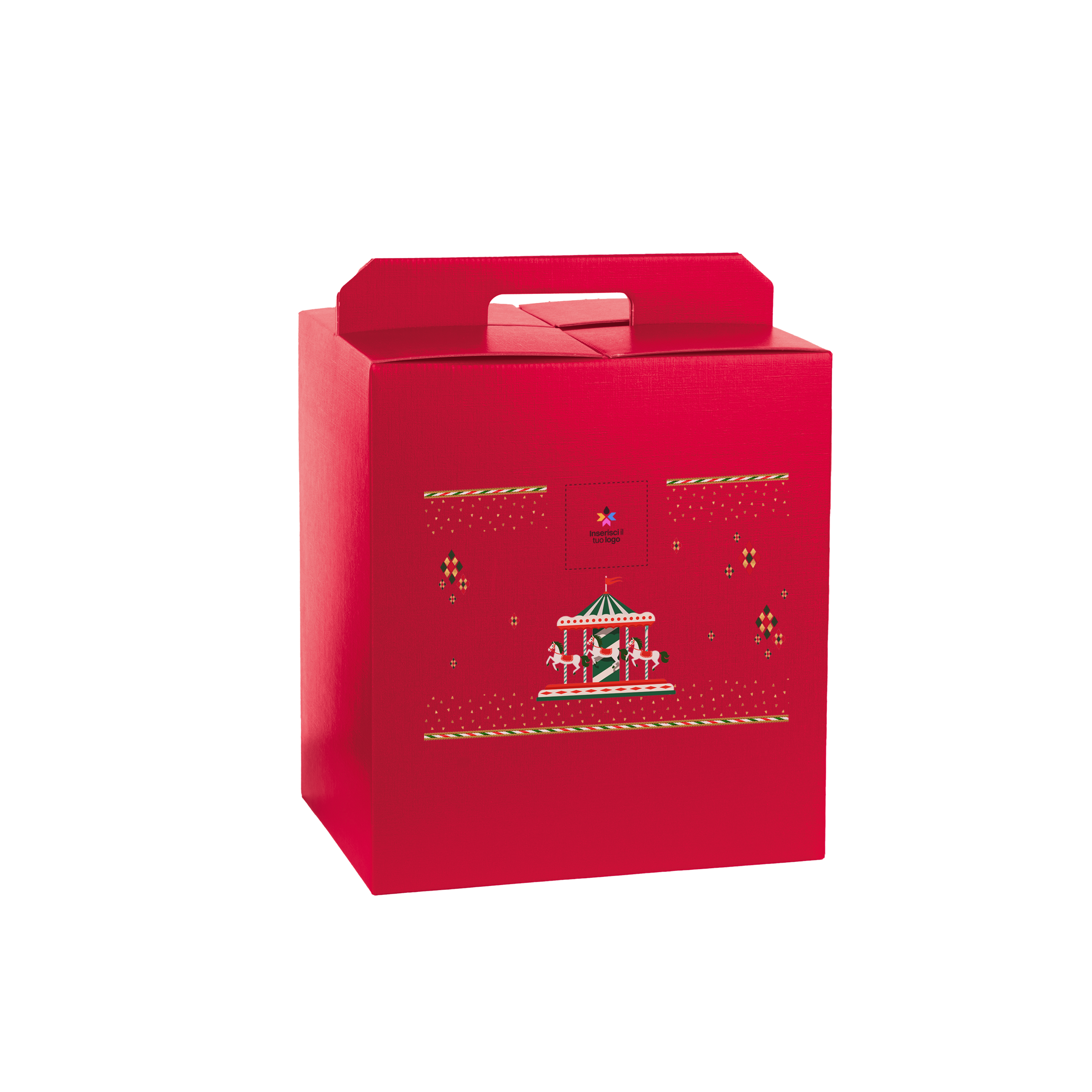 Scatole porta panettone + bottiglie fibra rosso- Printcentral - - -
