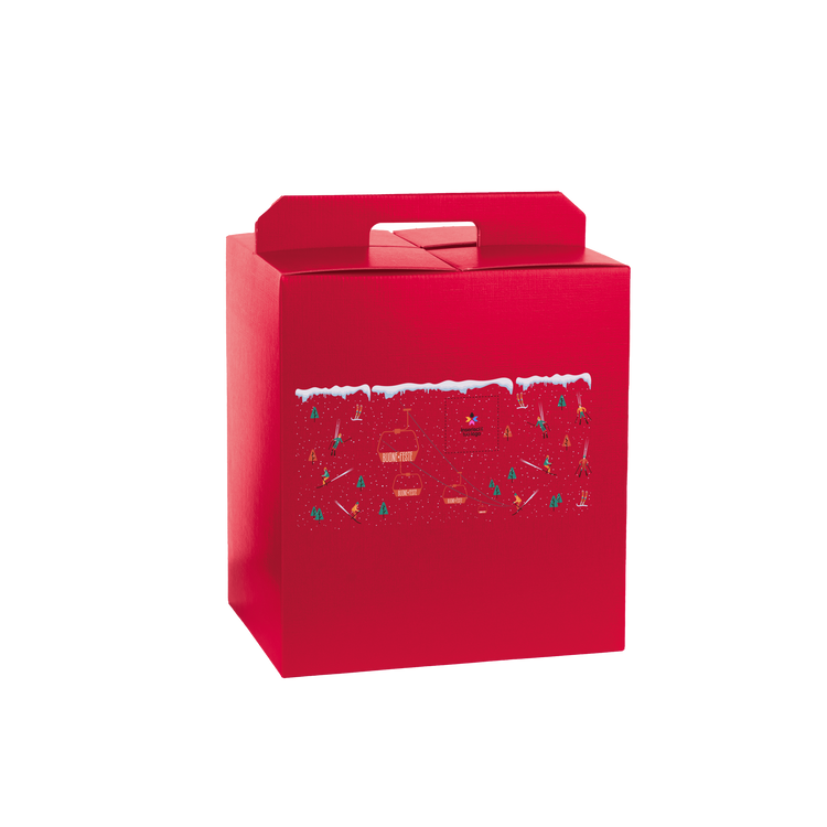 Scatole porta panettone + bottiglie fibra rosso- Printcentral - - -