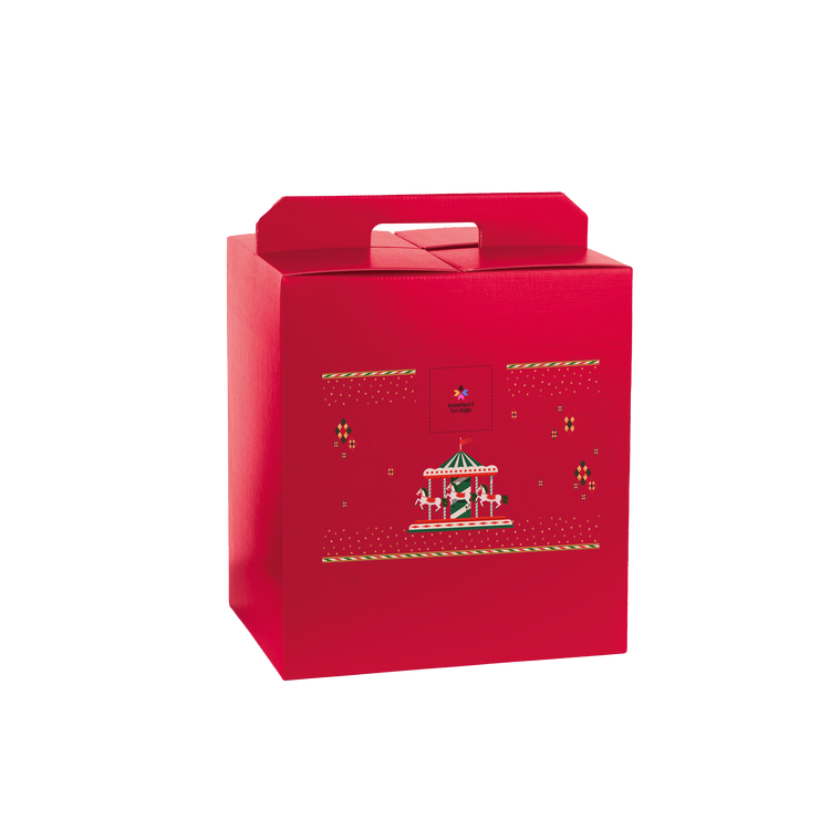 Scatole porta panettone + bottiglie fibra rosso- Printcentral - - -