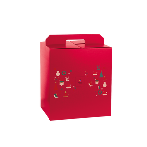 Scatole porta panettone + bottiglie fibra rosso- Printcentral - - -