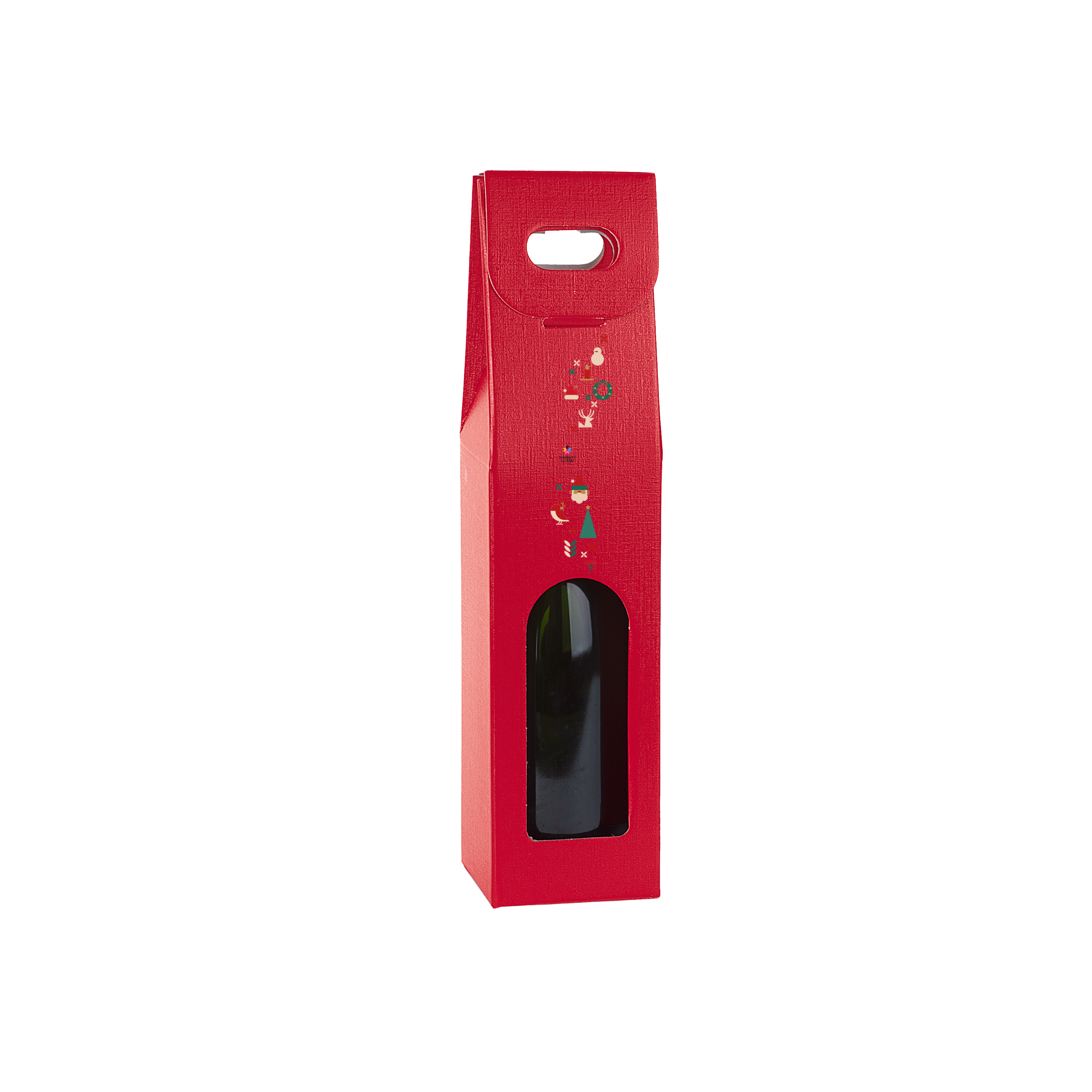 Scatole porta bottiglia fibra rosso- Printcentral - - -