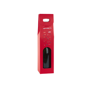 Scatole porta bottiglia fibra rosso- Printcentral - - -