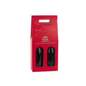 Scatole porta bottiglia fibra rosso- Printcentral - - -