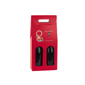 Scatole porta bottiglia fibra rosso- Printcentral - - -