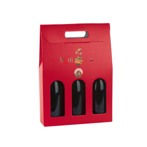 Scatole porta bottiglia fibra rosso- Printcentral - - -