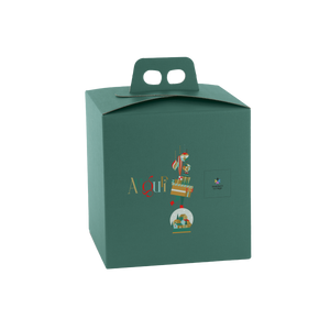 Scatole porta panettone quadrella fibra verde- Printcentral - - -