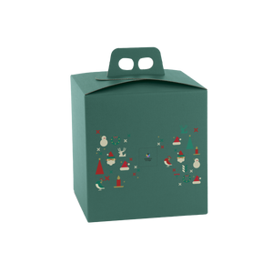 Scatole porta panettone quadrella fibra verde- Printcentral - - -