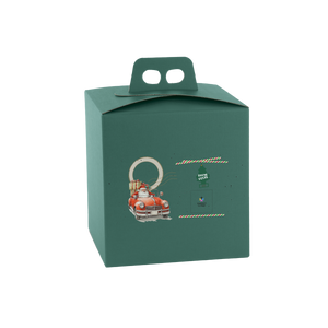 Scatole porta panettone quadrella fibra verde- Printcentral - - -