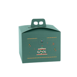Scatole porta panettone quadrella fibra verde- Printcentral - - -